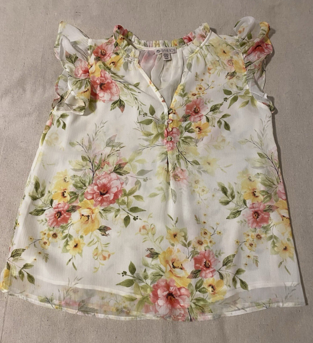 Eliane Rose Womens Blouse Size XS Floral Lined Artsy Flowy Fairy Lightweight Top